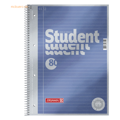 5 x Brunnen Collegeblock Premium Student A4 90g/qm 80 Blatt Lineatur 2 5 x Brunnen Collegeblock Premium Student A4 90g/qm 80 Blatt Lineatur 2