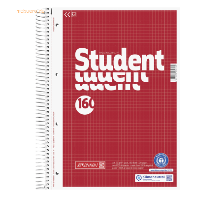 5 x Brunnen Collegeblock Student A4 70g/qm 160 Blatt RC Lineatur 28 5 x Brunnen Collegeblock Student A4 70g/qm 160 Blatt RC Lineatur 28