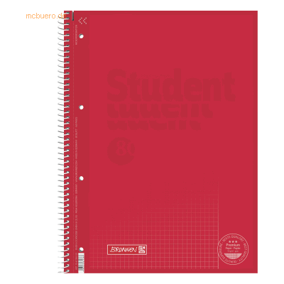 5 x Brunnen Collegeblock Student A4 90g/qm 80 Blatt Lineatur 26 red 5 x Brunnen Collegeblock Student A4 90g/qm 80 Blatt Lineatur 26 red