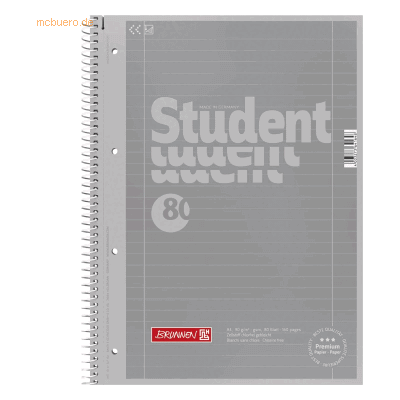 5 x Brunnen Kollegblock Student Colour Code A4 90g/qm 80 Blatt silver 5 x Brunnen Kollegblock Student Colour Code A4 90g/qm 80 Blatt silver