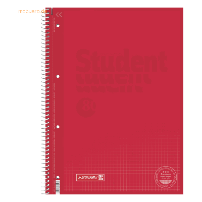 5 x Brunnen Collegeblock Student A4 90g/qm 80 Blatt Lineatur 28 red 5 x Brunnen Collegeblock Student A4 90g/qm 80 Blatt Lineatur 28 red