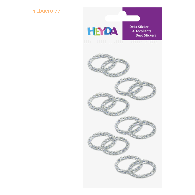 6 x Heyda Sticker-Etikett Acrylsteinen Ringe rund glasklar 6 Stück 6 x Heyda Sticker-Etikett Acrylsteinen Ringe rund glasklar 6 Stück
