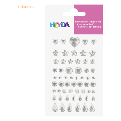 5 x Heyda Schmuckstein-Etiketten Herz, Stern, Kreis, Quadrat, Tropfen 5 x Heyda Schmuckstein-Etiketten Herz, Stern, Kreis, Quadrat, Tropfen