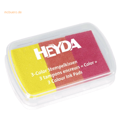 5 x Heyda Stempelkissen je Farbe 6x3cm Gelb-/Rottöne 3 Farben 5 x Heyda Stempelkissen je Farbe 6x3cm Gelb-/Rottöne 3 Farben