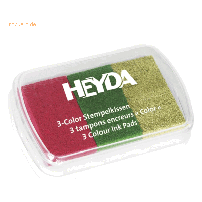5 x Heyda Stempelkissen je Farbe 6x3cm Weihnachtsfarben (3 Farben) 5 x Heyda Stempelkissen je Farbe 6x3cm Weihnachtsfarben (3 Farben)