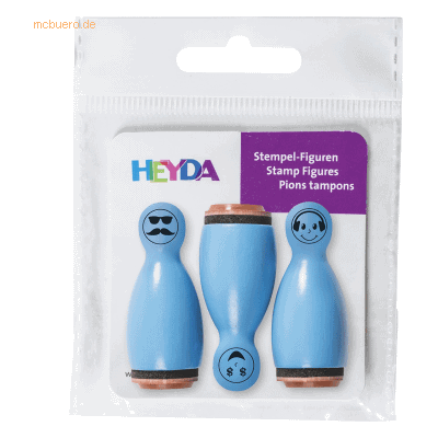 6 x Heyda Mini Stempel Gesichter 1,2cm VE=3 Stück blau 6 x Heyda Mini Stempel Gesichter 1,2cm VE=3 Stück blau