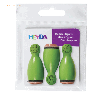 6 x Heyda Mini Stempel Gesichter 1,2cm VE=3 Stück grün 6 x Heyda Mini Stempel Gesichter 1,2cm VE=3 Stück grün