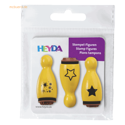 6 x Heyda Mini Stempel 1,2cm VE=3 Stück Stern 6 x Heyda Mini Stempel 1,2cm VE=3 Stück Stern