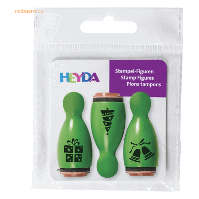 6 x Heyda Mini Stempel 1,2cm VE=3 Stück Weihnachten 6 x Heyda Mini Stempel 1,2cm VE=3 Stück Weihnachten
