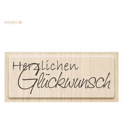 Heyda Motivstempel 'Herzlichen Glückwunsch' 6,5x2,3cm Heyda Motivstempel 'Herzlichen Glückwunsch' 6,5x2,3cm