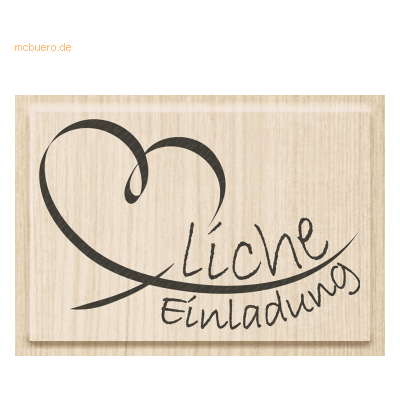 Heyda Motivstempel 'Herzliche Einladung' 6,5x4,3cm Heyda Motivstempel 'Herzliche Einladung' 6,5x4,3cm
