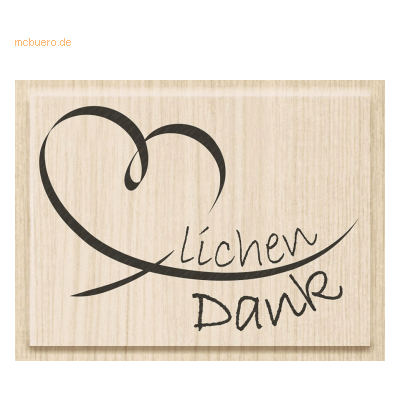 Heyda Motivstempel 'Herzlichen Dank' 6,5x4,3cm Heyda Motivstempel 'Herzlichen Dank' 6,5x4,3cm