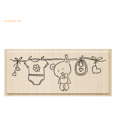 Heyda - Wäscheleine Stempel - 10x3.8cm - Holz matt - Produktart Heyda - Wäscheleine Stempel - 10x3.8cm - Holz matt - Produktart