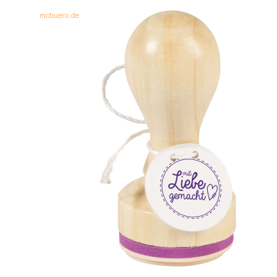 Heyda Motivstempel rund 'mit Liebe' 3,2cm - Stempel Heyda Motivstempel rund 'mit Liebe' 3,2cm - Stempel
