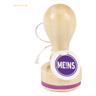 3 x Heyda Motivstempel rund 'Meins' 3,2cm 3 x Heyda Motivstempel rund 'Meins' 3,2cm