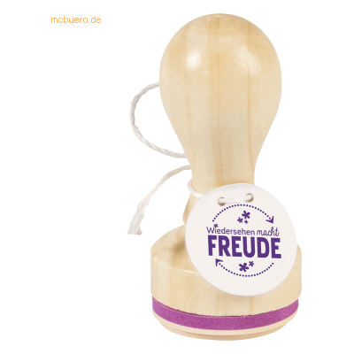 3 x Heyda Motivstempel rund 'Wiedersehen' 3,2cm 3 x Heyda Motivstempel rund 'Wiedersehen' 3,2cm