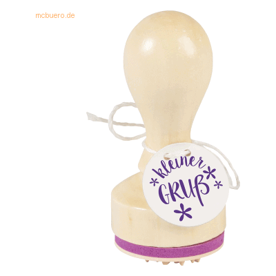 3 x Heyda Motivstempel rund 'kleiner Gruss' 3,2cm 3 x Heyda Motivstempel rund 'kleiner Gruss' 3,2cm
