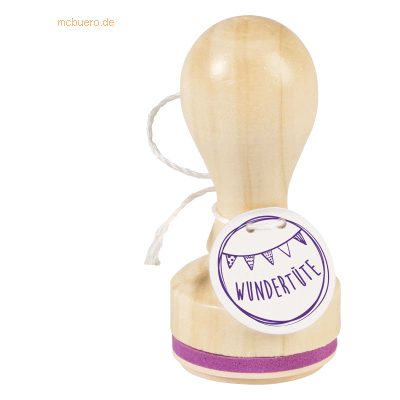 3 x Heyda Motivstempel rund 'Wundertüte' 3,2cm 3 x Heyda Motivstempel rund 'Wundertüte' 3,2cm