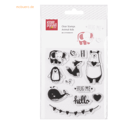 3 x Knorr prandell Stempelmotiv Clear Stamp transparent Animal Kids 3 x Knorr prandell Stempelmotiv Clear Stamp transparent Animal Kids