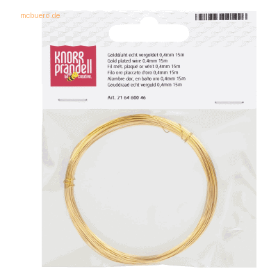Knorr prandell Golddraht 0,4x15m - Draht Knorr prandell Golddraht 0,4x15m - Draht