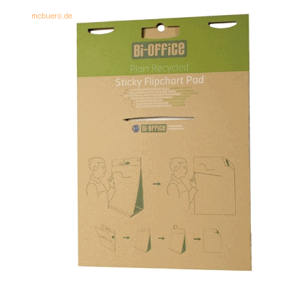 Bi-Office Flipchartblock 50x58,5cm 20 Blatt selbstklebend Bi-Office Flipchartblock 50x58,5cm 20 Blatt selbstklebend
