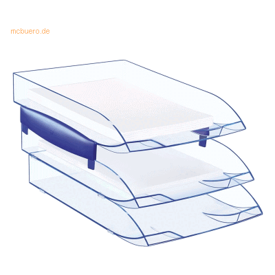 6 x CEP Briefablage A4 Serie Confort eisblau 6 x CEP Briefablage A4 Serie Confort eisblau