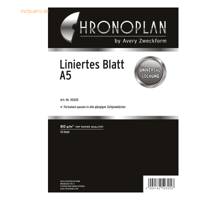 Chronoplan Linierte Blätter A5 VE=50 Blatt Chronoplan Linierte Blätter A5 VE=50 Blatt