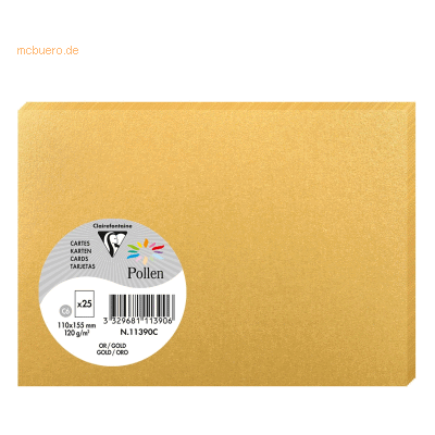 Clairefontaine Karte Pollen C6 210g VE=25 Stück gold Clairefontaine Karte Pollen C6 210g VE=25 Stück gold