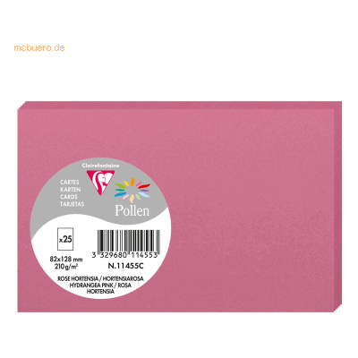 10 x Clairefontaine Karte Pollen 82x128mm 210g VE=25 Stück hortensienr 10 x Clairefontaine Karte Pollen 82x128mm 210g VE=25 Stück hortensienr