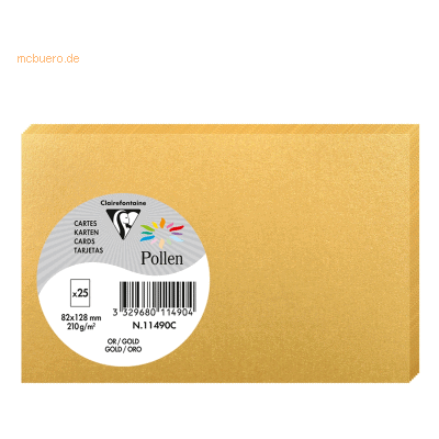 10 x Clairefontaine Karte Pollen 82x128mm 210g VE=25 Stück gold 10 x Clairefontaine Karte Pollen 82x128mm 210g VE=25 Stück gold