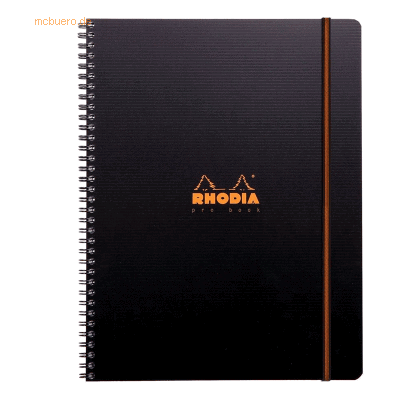 Rhodia Notizbuch A4+ 80 Blatt Wire-O-Bindung 90g liniert mit Rand schw Rhodia Notizbuch A4+ 80 Blatt Wire-O-Bindung 90g liniert mit Rand schw
