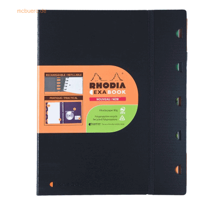 6 x Clairefontaine Kollegbuch Exabook A5 80 Blatt kariert 6 x Clairefontaine Kollegbuch Exabook A5 80 Blatt kariert
