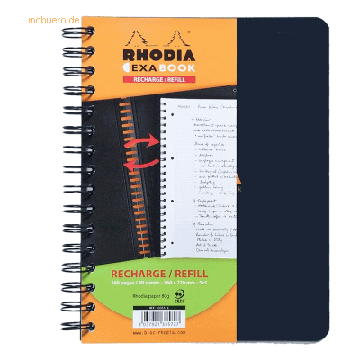 5 x Clairefontaine Kollegbuch Exabook Refill A5 80 Blatt kariert 5 x Clairefontaine Kollegbuch Exabook Refill A5 80 Blatt kariert