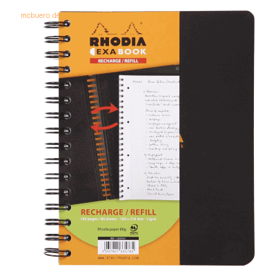 5 x Clairefontaine Kollegbuch Exabook Refill A5 80 Blatt liniert mit R 5 x Clairefontaine Kollegbuch Exabook Refill A5 80 Blatt liniert mit R