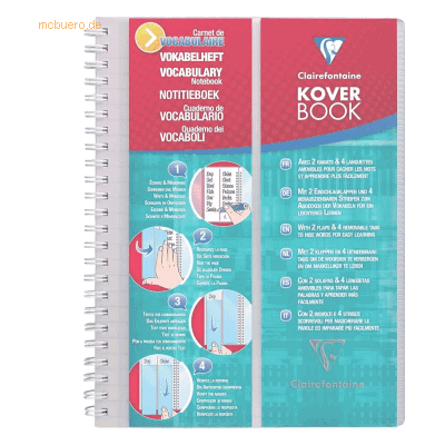 10 x Clairefontaine Vokabelheft Koverbook A5 liniert 1 Mittelstrich 50 10 x Clairefontaine Vokabelheft Koverbook A5 liniert 1 Mittelstrich 50