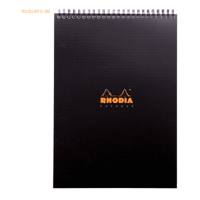 Rhodia Notizbuch A4+ 80 Blatt Wire-O-Bindung 90g 80 Blatt kariert schw Rhodia Notizbuch A4+ 80 Blatt Wire-O-Bindung 90g 80 Blatt kariert schw