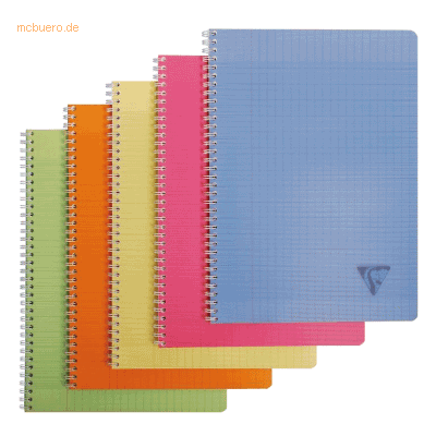 10 x Clairefontaine Spiralbuch A4 Linicolor Seyes-Lineatur 50 Blatt fa 10 x Clairefontaine Spiralbuch A4 Linicolor Seyes-Lineatur 50 Blatt fa