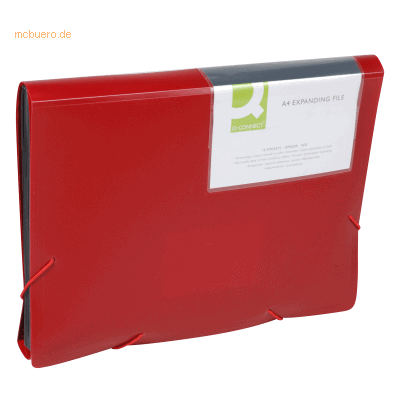 Connect Fächermappe A4 PP mit 13 Fächern rot Connect Fächermappe A4 PP mit 13 Fächern rot
