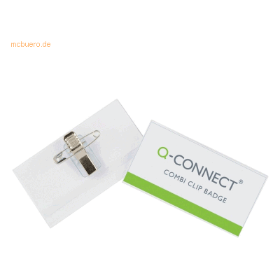 Connect Namensschild 40x75 mit Kombiklemme VE=50 Stück Connect Namensschild 40x75 mit Kombiklemme VE=50 Stück