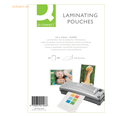 Connect Laminiertaschen A5 2x125my glänzend VE=100 Stück Connect Laminiertaschen A5 2x125my glänzend VE=100 Stück