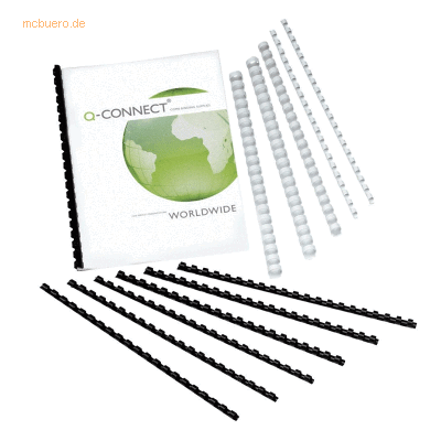 Connect Plastikbinderücken A4 8mm weiß VE=100 Stück Connect Plastikbinderücken A4 8mm weiß VE=100 Stück