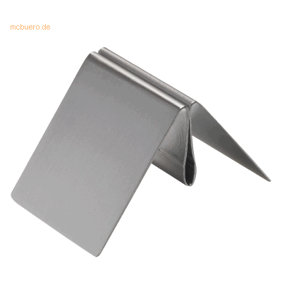 Deflecto Prospekt-/Menükartenhalter 100 mm Edelstahl Deflecto Prospekt-/Menükartenhalter 100 mm Edelstahl