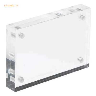Deflecto Acrylblock magnetisch 9,5x6,5x1,5cm transparent (für Visitenk Deflecto Acrylblock magnetisch 9,5x6,5x1,5cm transparent (für Visitenk
