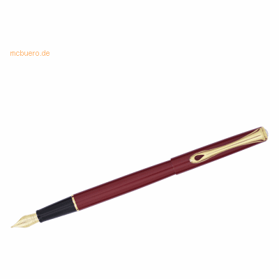 Diplomat Füllhalter Traveller Dark red vergoldet M Diplomat Füllhalter Traveller Dark red vergoldet M