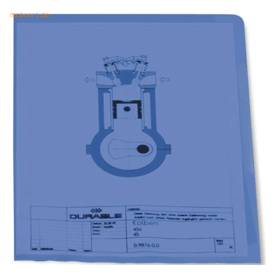 Durable Sichthüllen A4 120 my blau 100 Stück Durable Sichthüllen A4 120 my blau 100 Stück