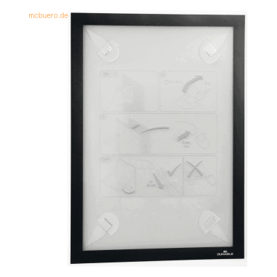 Durable Informationsrahmen Duraframe Wallpaper A4 schwarz Durable Informationsrahmen Duraframe Wallpaper A4 schwarz