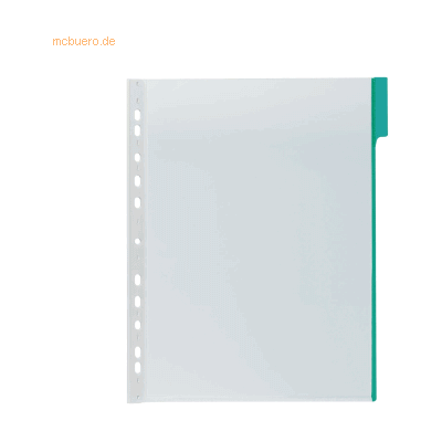 5 x Durable Sichttafel Hartfolie für A4 Tab/Rand grün 5 x Durable Sichttafel Hartfolie für A4 Tab/Rand grün