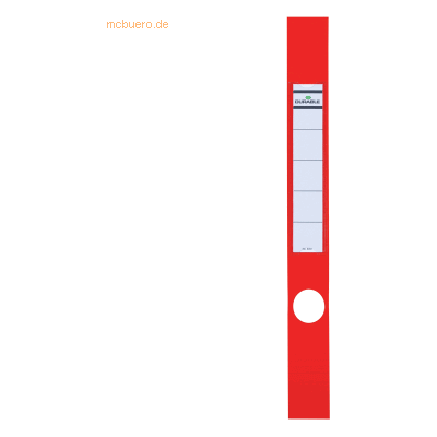 Durable Ordnerrückenschild Ordofix schmal 40x390mm rot VE=10 Stück Durable Ordnerrückenschild Ordofix schmal 40x390mm rot VE=10 Stück