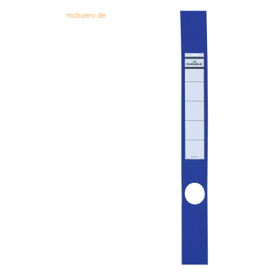 Durable Ordnerrückenschild Ordofix schmal 40x390mm blau VE=10 Stück Durable Ordnerrückenschild Ordofix schmal 40x390mm blau VE=10 Stück