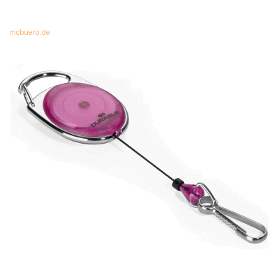 Durable Aufrollmechanismus JoJo Style mit Federhaken 80cm lila Durable Aufrollmechanismus JoJo Style mit Federhaken 80cm lila